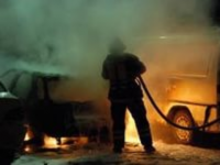 В Онежском районе горела машина