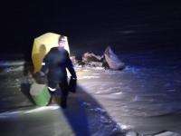У рыбаков из Северодвинска в пургу сломался снегоход