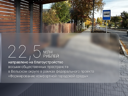 В Вельском округе благоустроят восемь общественных пространств по федеральному проекту