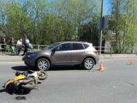 Пьяный житель Архангельска врезался на скутере в «Ниссан»