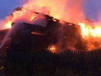 Двухэтажный дом дотла сгорел в Няндоме