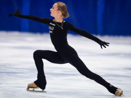 Северодвинская фигуристка Вероника Жилина сделала два четверных прыжка на прокатах юниорской сборной России