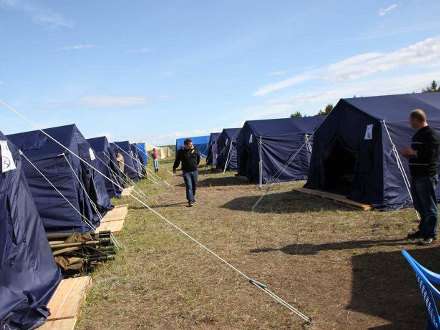 В Архангельской области развернут большой палаточный лагерь для паломников