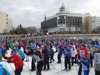 Тысячи спортсменов приняли участие в «Лыжне-России» в Архангельске 