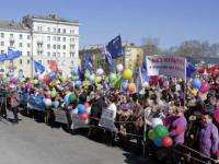 В Северодвинске отметили Первомай шествием, митингом и концертом