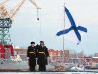 В Северодвинске на атомном подводном крейсере «Владимир Мономах» подняли Андреевский флаг