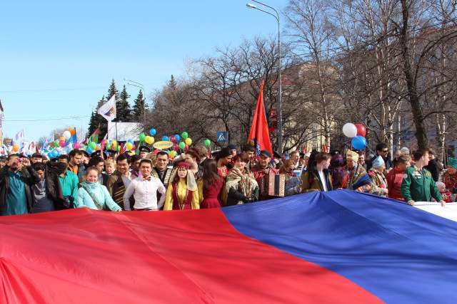 Около 3,5 тысяч жителей Архангельска вышли на улицы города 1 мая
