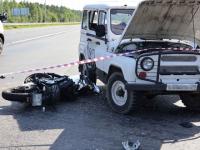 При столкновении с УАЗом в Архангельске погиб мотоциклист