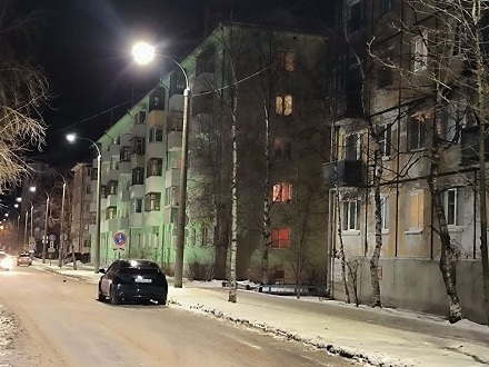 На Комсомольской в Северодвинске меняют 44 светильника на светодиодные