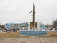 В Северодвинске провели пробный пуск фонтана на Привокзальной площади