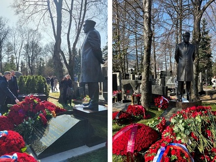 Представители Поморья приняли участие в церемонии открытия памятника Владимиру Жириновскому